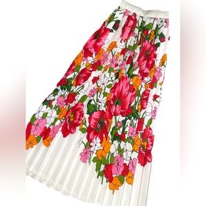 Vintage Silk Pleated Skirt